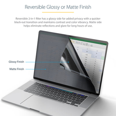 StarTech.com 14M21-PRIVACY-SCREEN filtre anti-reflets pour écran et filtre de confidentialité 35,6 cm (14") Filtre de confidentialité sans bords pour ordinateur - Image 10