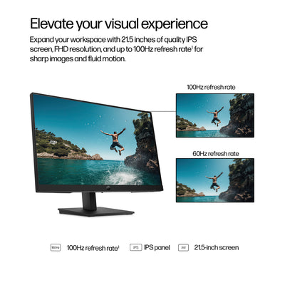 HP Series 3 Pro 21.5 inch FHD Monitor - 322ph écran plat de PC 54,6 cm (21.5") 1920 x 1080 pixels Full HD LCD Noir - Image 10