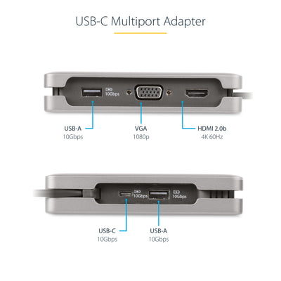 StarTech.com DKT31CVHPD3 station d'accueil Avec fil USB 3.2 Gen 2 (3.1 Gen 2) Type-C Gris - Image 15