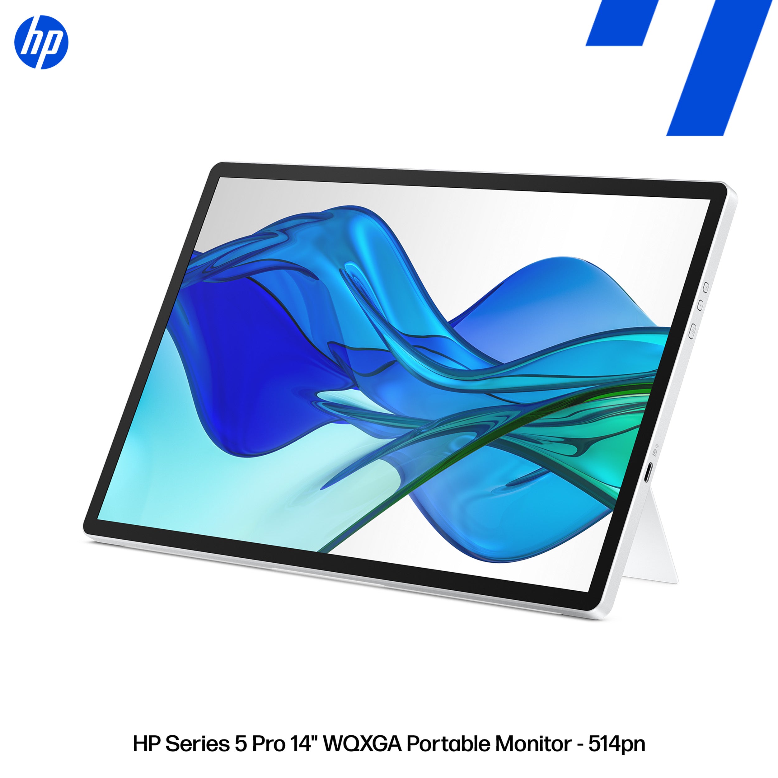 HP Series 5 Pro WQXGA Portable Monitor - 514pn écran plat de PC 35,6 cm (14") 2560 x 1600 pixels LCD Argent - Image 5