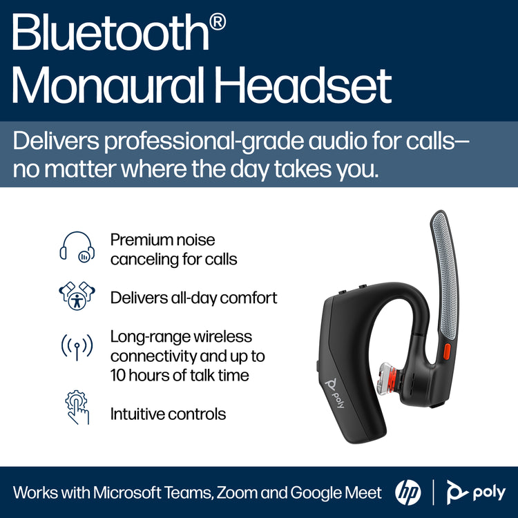 HP Poly Voyager Legend 30 Headset Sans fil Ecouteurs Appels/Musique Bluetooth Noir - Image 4