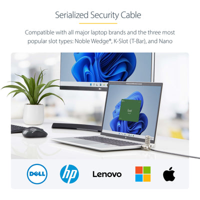 StarTech.com UNIVCS25-LAPTOP-LOCK câble antivol Noir, Argent - Image 14