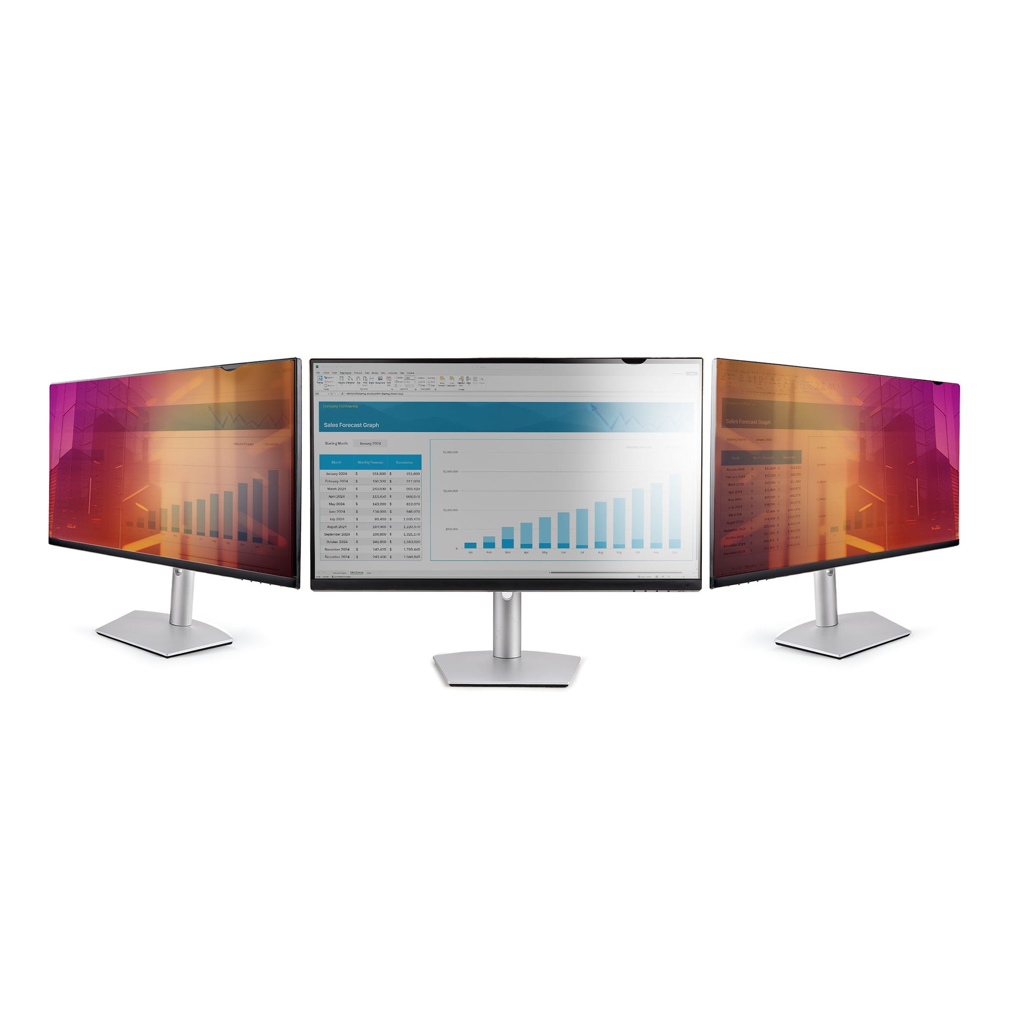 StarTech.com 2469G-PRIVACY-SCREEN filtre anti-reflets pour écran et filtre de confidentialité 61 cm (24") Moniteur Filtre de confidentialité sans bords pour ordinateur - Image 2