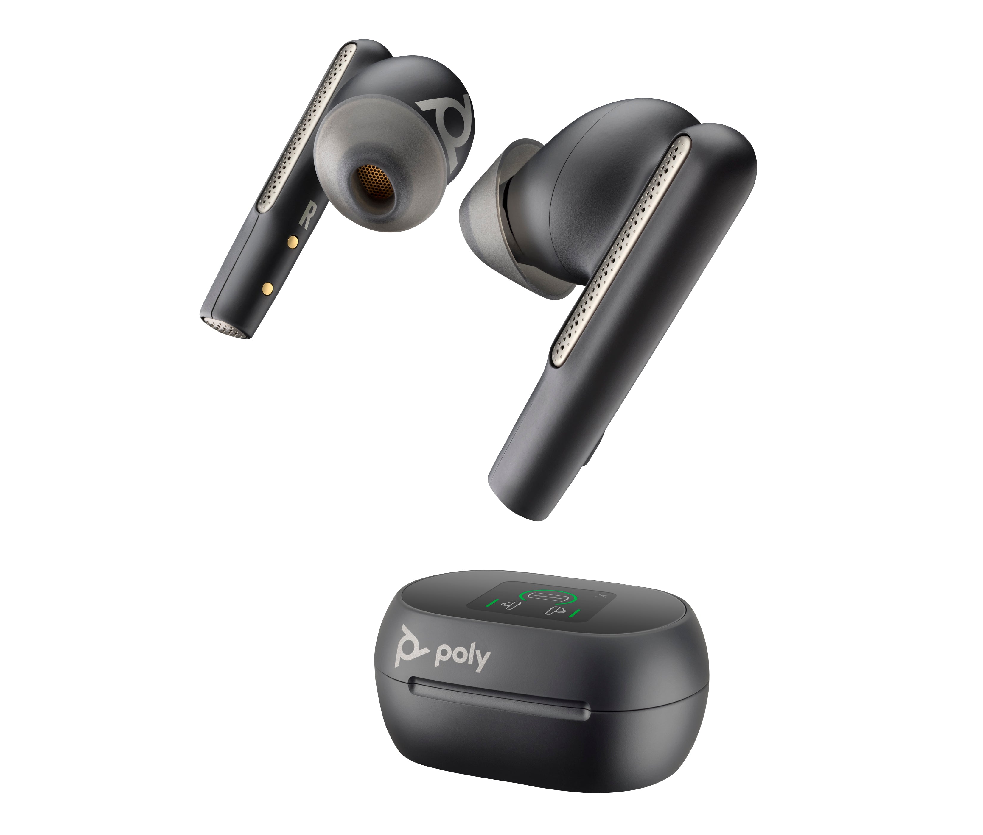 Poly Voyager Free 60+ UC M Carbon Black Earbuds +BT700 USB-C Adapter +Touchscreen Charge Case Casque Sans fil Ecouteurs Appels/Musique USB Type-C Bluetooth - Image 1