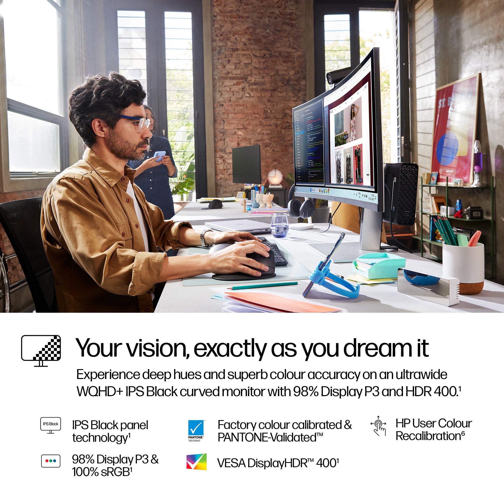 HP Series 7 Pro 37.5 inch WQHD+ Thunderbolt 4 Monitor - 738pu écran plat de PC 95,2 cm (37.5") 3840 x 1600 pixels Wide Quad HD+ LCD Noir - Image 7