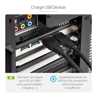StarTech.com P5Q4A-USB-CARD carte et adaptateur d'interfaces Interne USB 3.2 Gen 1 (3.1 Gen 1) - Image 14