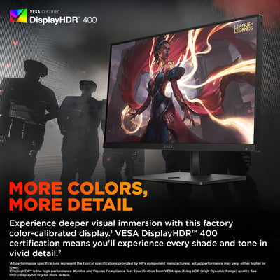 HP OMEN 24.5inch FHD 360Hz Gaming Monitor - OMEN 25 écran plat de PC 62,2 cm (24.5") 1920 x 1080 pixels Full HD LCD - Image 8