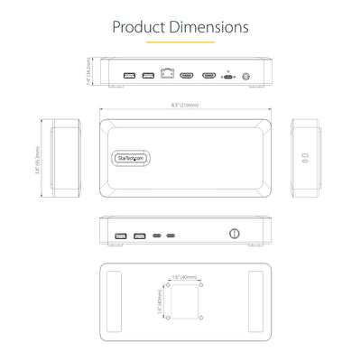 StarTech.com 155NA-USB4-DOCK station d'accueil Avec fil Argent - Image 10