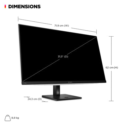 HP OMEN Transcend 31.5 inch UHD 240Hz OLED Gaming Monitor - Transcend 32 écran plat de PC 80 cm (31.5") 3840 x 2160 pixels 4K Ultra HD Blanc - Image 7