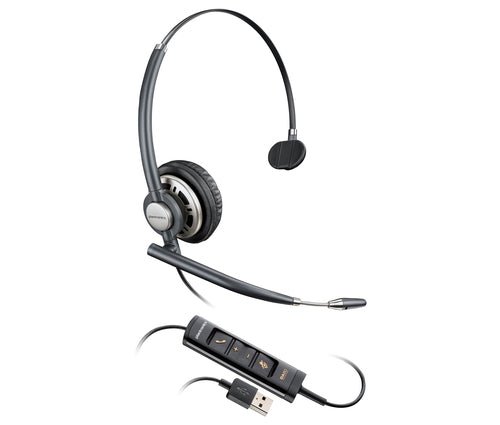 HP Poly EncorePro 715 USB-A Monoaural Headset TAA Avec fil Arceau Appels/Musique Noir - Image 1