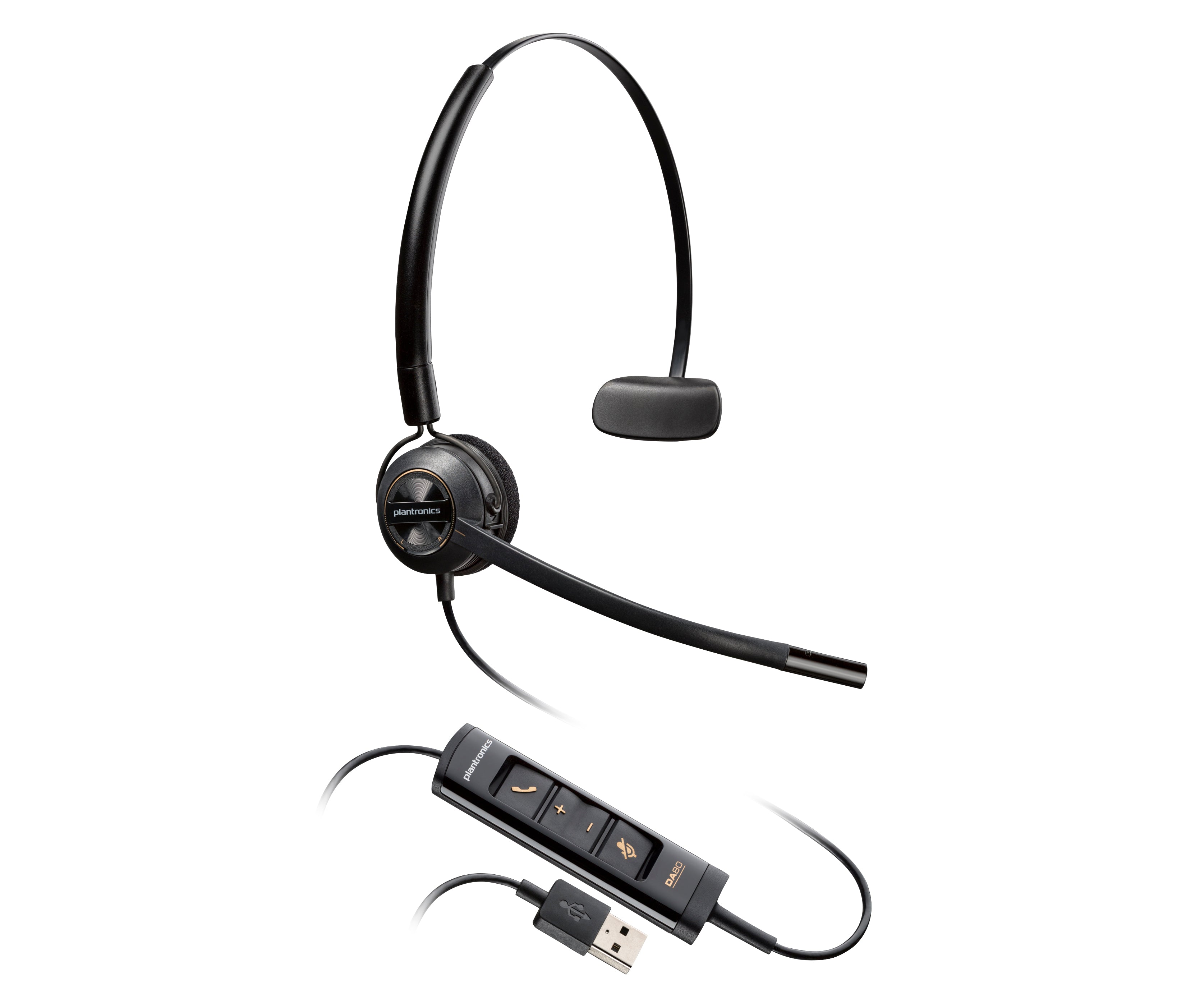 Poly EncorePro 545 USB-A Convertible Headset Avec fil Arceau Appels/Musique USB Type-A Noir - Image 1