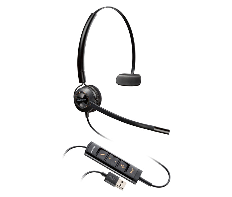 Poly EncorePro 545 USB-A Convertible Headset Avec fil Arceau Appels/Musique USB Type-A Noir - Image 1