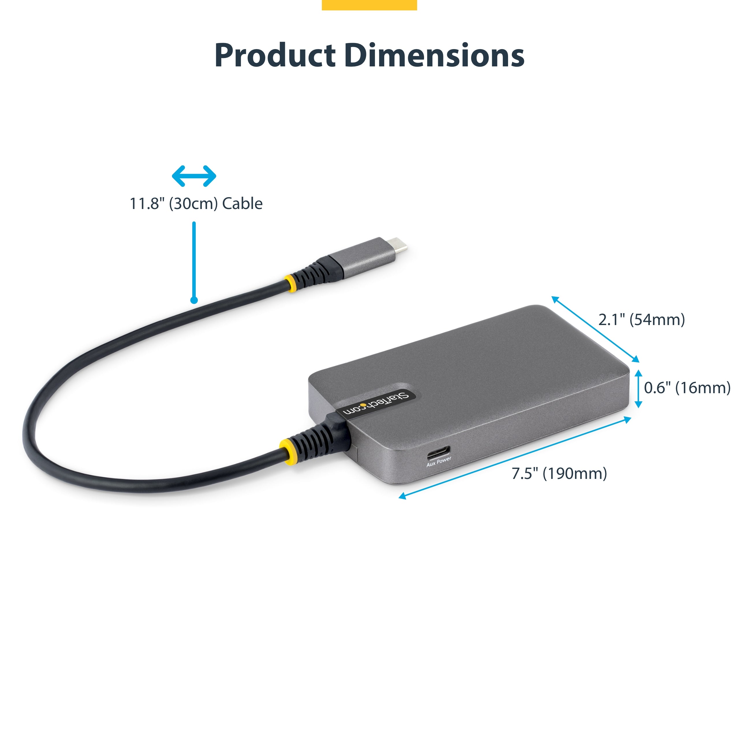 StarTech.com 5G4AC-USB-C-HUB hub & concentrateur USB 3.2 Gen 1 (3.1 Gen 1) Type-C 5000 Mbit/s Gris - Image 7