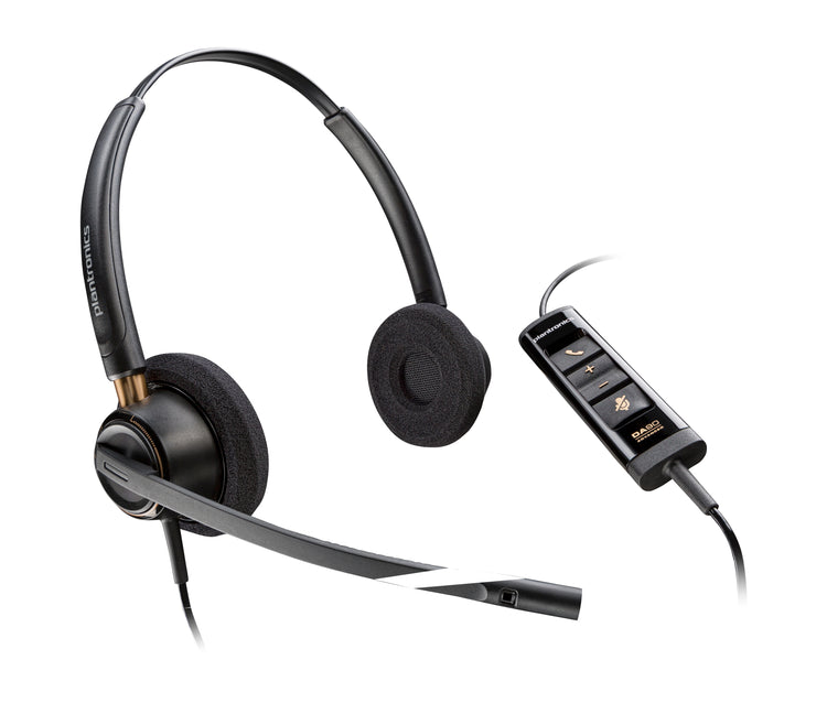 Poly EncorePro 525 USB-A Stereo Headset Avec fil Arceau Appels/Musique Noir - Image 1