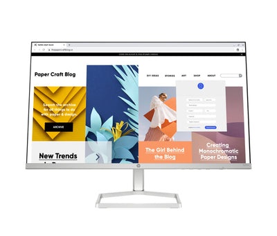 HP Series 5 23.8 inch FHD White Monitor - 524sw écran plat de PC 60,5 cm (23.8") 1920 x 1080 pixels LCD Argent - Image 1
