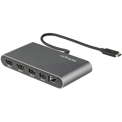 StarTech.com TB3DKM2HDL station d'accueil Avec fil Gris - Image 1