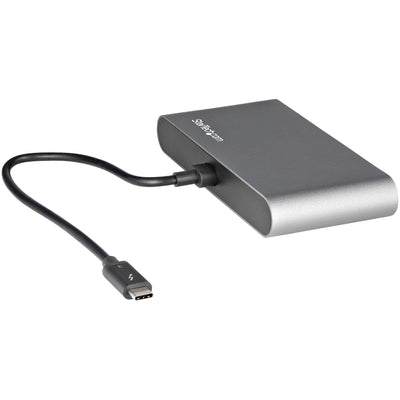 StarTech.com TB3DKM2HDL station d'accueil Avec fil Gris - Image 2