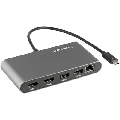 StarTech.com TB3DKM2HDL station d'accueil Avec fil Gris - Image 4
