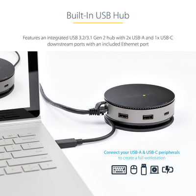 StarTech.com DKT31CHDVCM station d'accueil Avec fil USB 3.2 Gen 2 (3.1 Gen 2) Type-C Noir, Gris - Image 10