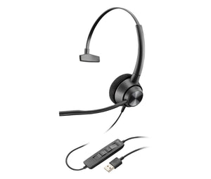 Poly EncorePro 310 Monaural USB-A Headset TAA Avec fil Arceau Bureau/Centre d'appels USB Type-A Noir - Image 3