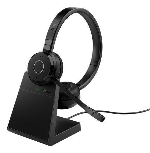 Jabra Evolve 65 TE Casque Sans fil Arceau Bureau/Centre d'appels Bluetooth Socle de chargement Noir