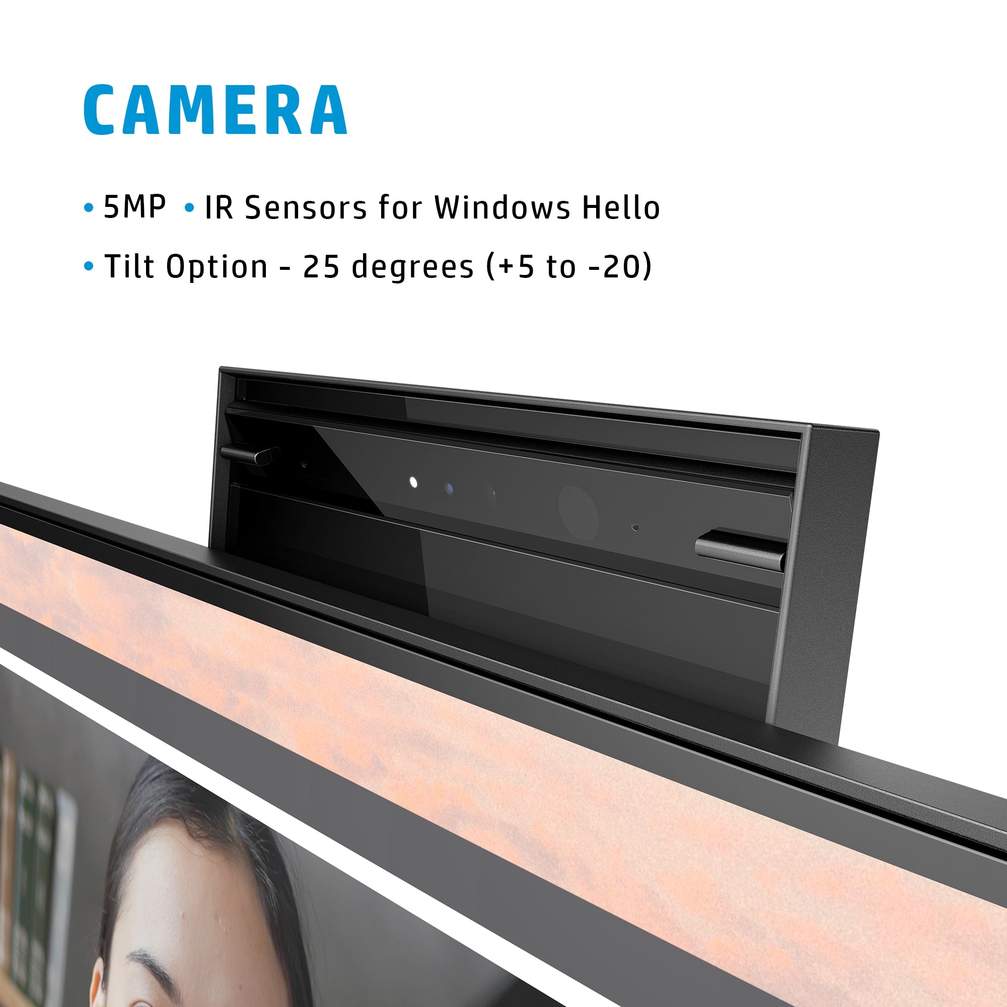 HP E24mv G4 FHD Conferencing Monitor écran plat de PC 60,5 cm (23.8") 1920 x 1080 pixels Full HD LCD Noir, Argent - Image 3