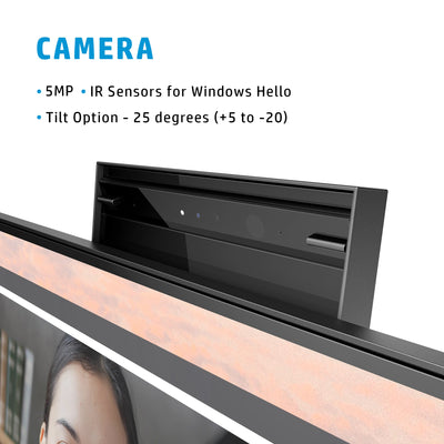 HP E24mv G4 FHD Conferencing Monitor écran plat de PC 60,5 cm (23.8") 1920 x 1080 pixels Full HD LCD Noir, Argent - Image 3