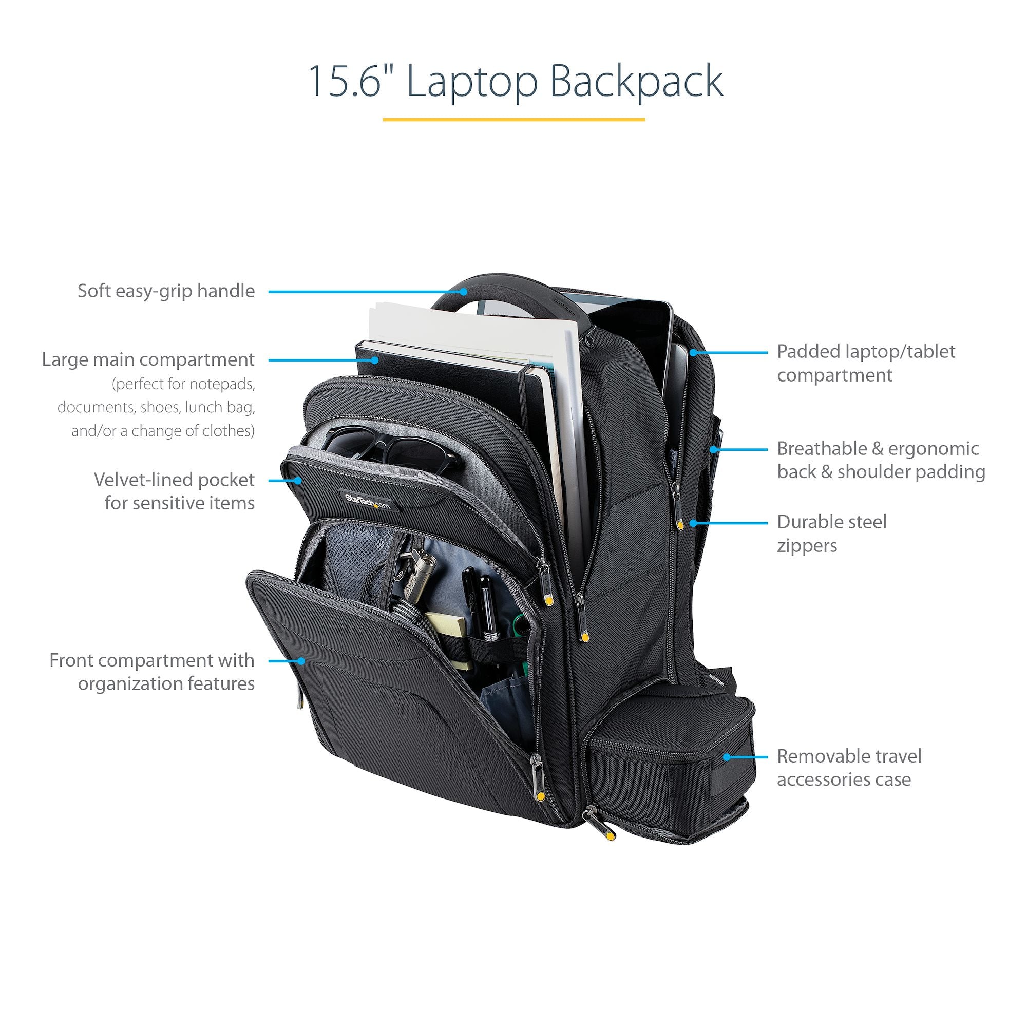 StarTech.com NTBKBAG156 sacoche d'ordinateurs portables 39,6 cm (15.6") Noir - Image 12