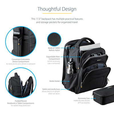 StarTech.com NTBKBAG173 sacoche d'ordinateurs portables 43,9 cm (17.3") Noir - Image 14