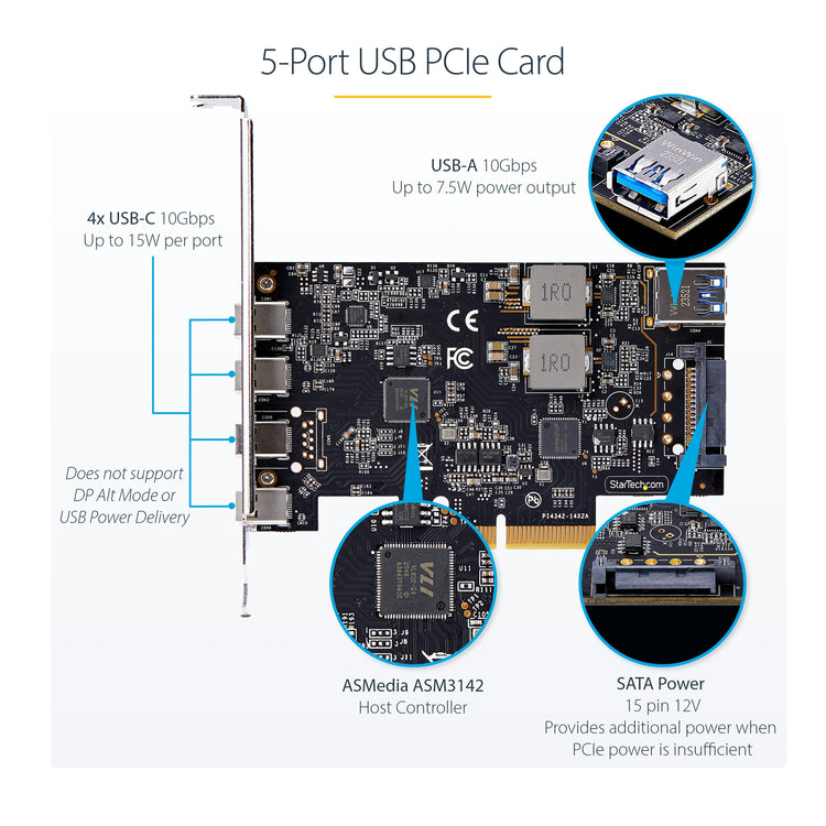 StarTech.com PS4C3IA3-USB-C-CARD carte et adaptateur d'interfaces USB Type-C - Image 10