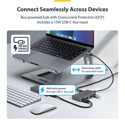 StarTech.com 5G4AC-USB-C-HUB hub & concentrateur USB 3.2 Gen 1 (3.1 Gen 1) Type-C 5000 Mbit/s Gris - Image 6