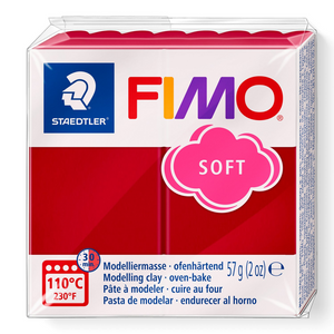Pâte à modeler Fimo Soft Rouge Cerise 57g (2 oz)