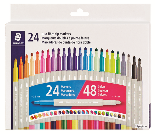 STAEDTLER Double-ended twin color 24pc (3280-C24LU)