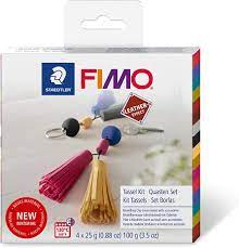 Kit de Pâte à Modeler FIMO Effet Cuir pour Pompon Porte-clés