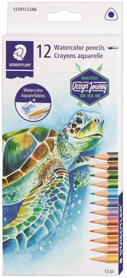 Crayons triangulaires 3 mm, lot de 12, FSC 100%