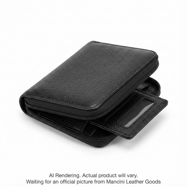 Portefeuille RFID zippé avec porte-cartes