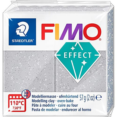 Pâte à modeler Fimo Effect Argent Pailleté 57g (2 oz)