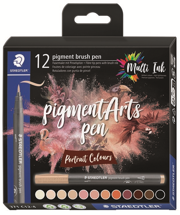 Stylo Pinceau Pigment Portraitcol Lot de 12