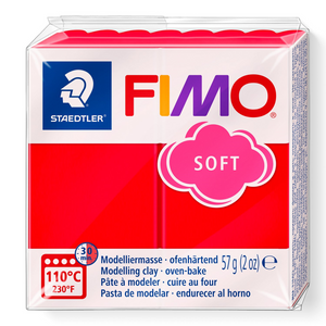 Pâte à modeler Fimo Soft Rouge Indien 57g (2 oz)