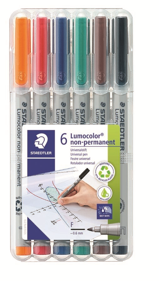 Stylo universel Lumocolor non-permanent F 6 pièces