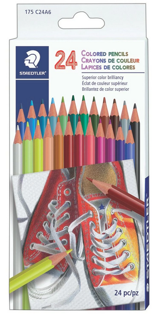 Crayon de couleur 24 pièces