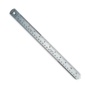 Règle inox 24 pouces, dos liège