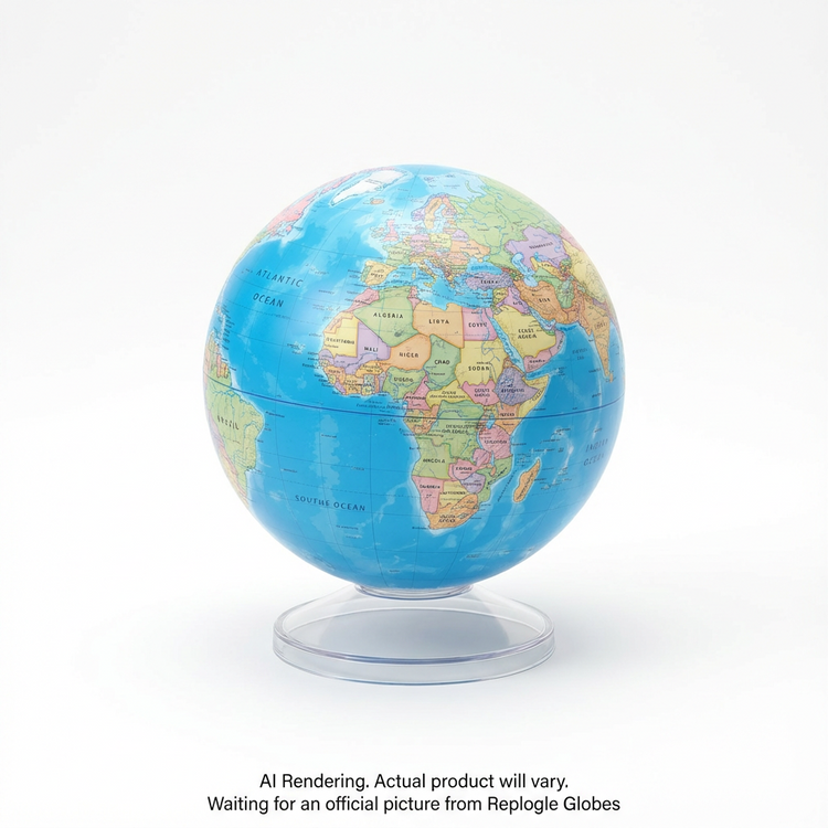 Globe de Bureau Apollo Océan Bleu de 9"/22,9 cm de diamètre (Anglais)