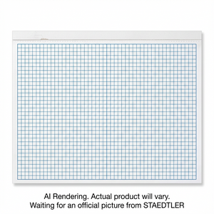 Bloc de Papier Bond quadrillé 4x4, 17x22, 50 feuilles