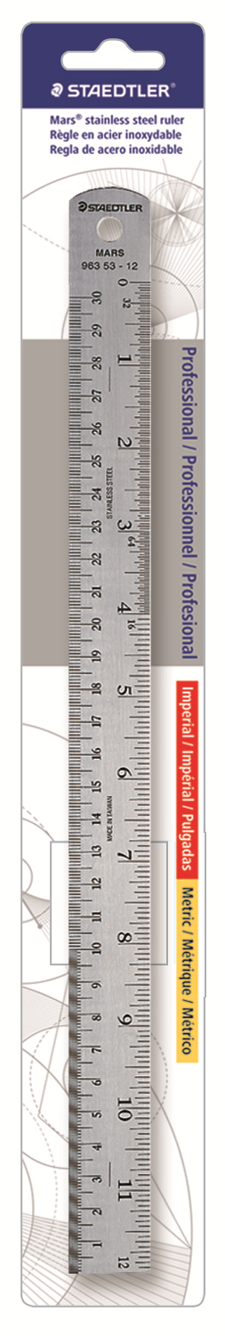 96353-12BK04 STAEDTLER-Mars Édition Limitée Règle en acier, dos en liège .12
