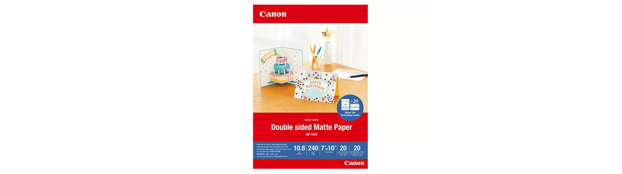 Papier photo mat Canon MP101D 7 x 10 po / 20 feuilles