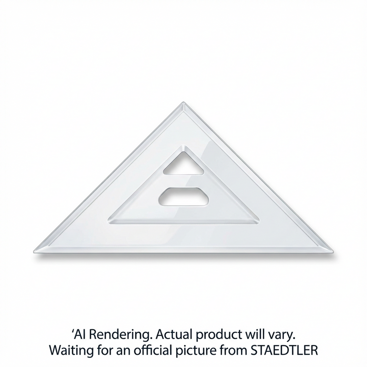 Équerre transparente en acrylique 30 cm 45/90