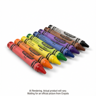 8 Crayons Triangulaires Anti-Roulement (Anglais Seulement)