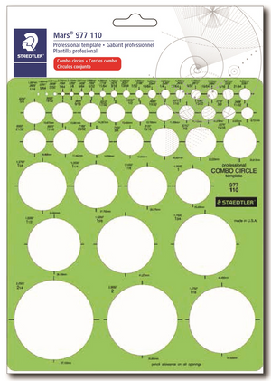 977-110-02 STAEDTLER-Mars Limité GABARIT COMBINÉ CERCLES CARTE
