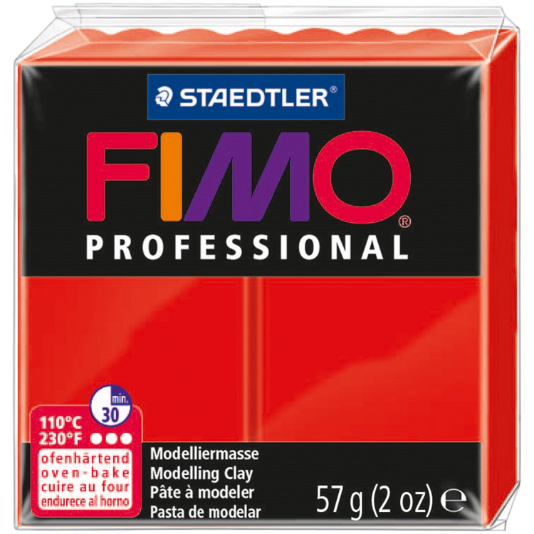 Pâte à modeler Fimo Professional Rouge Véritable 57g (2 oz)
